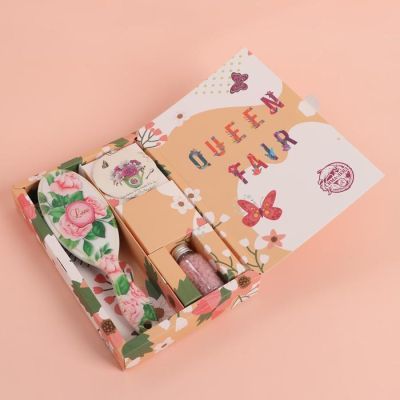 Подарочный набор «Цветочки», 3 предмета: зеркало, массажная расчёска, соль для ванны