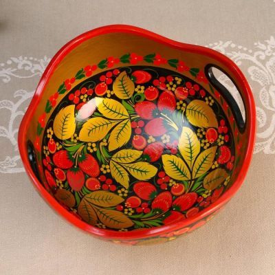 Чашка с ручками большая, 23×12 см, хохлома