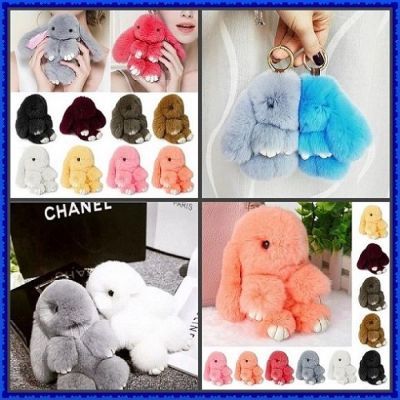 Меховой брелок "Зайка" (17x10 см) белый ХИТ рунета!!!