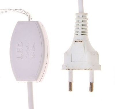 Гирлянда уличная "Бахрома" (Ш:4 м, В:0,6 м, нить силикон, эффект мерцания, сине-белая)