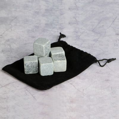 Набор камней для виски, 6 шт, в бархатном мешочке