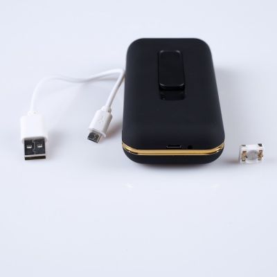 Зажигалка-портсигар электронная "Сиера", спираль, USB. чёрная, 11.5х5.4 см