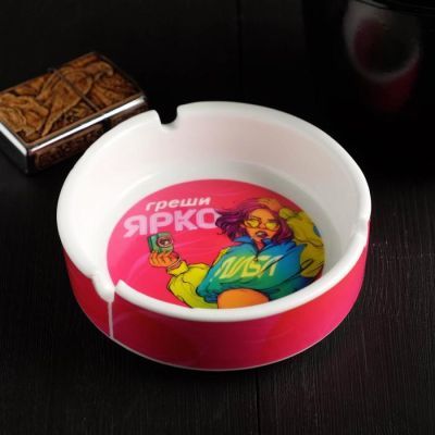 Пепельница «Греши ярко», 10 х 3 см