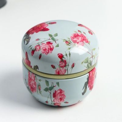 Шкатулка металл "Романтика цветов" МИКС 8х8х8 см