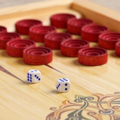 Настольная игра 2 в 1 "В бане генералов нет": шашки, нарды, доска 60 х 60 см