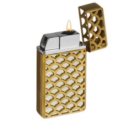 Зажигалка газовая в сеточку в картонной коробке, микс, 3х6 см