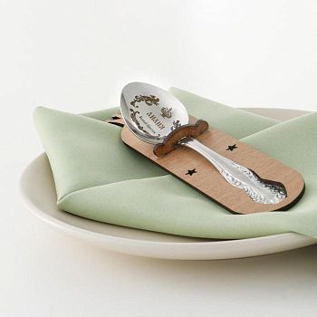 Ложка именная, чайная, с гравировкой "Лилия", h=14