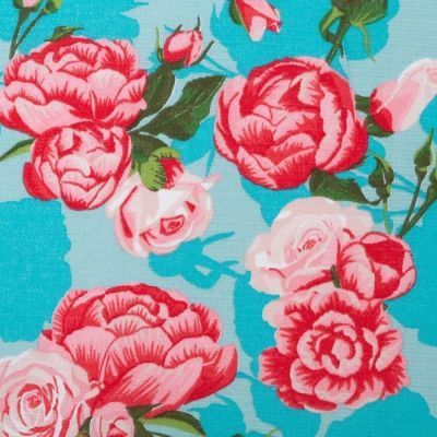 Полотенце вафельное "Пятна" 35х60 см, бирюза, 160 гр/м, хл,