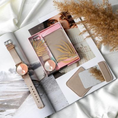 Набор: часы наручные и зеркало «Здесь и сейчас»