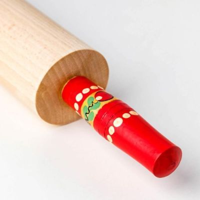 Скалка, 4,5×42 см, борецкая роспись