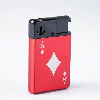 Зажигалка "Карэ", газ, пьезо, красная