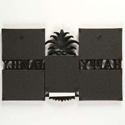 Фоторамка пластик на 5 фото 10х15 см "Ананас" тёмное золото 30,5х50 см