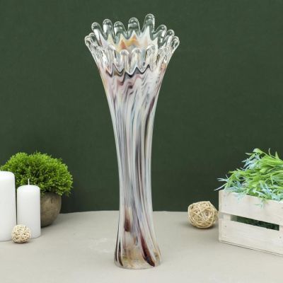 Ваза "Коралл" h 380 мм. (в стеклокрошку) Ж/О/К