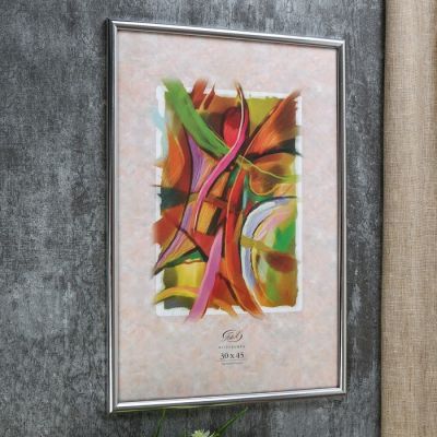 Фоторамка "Серебро металлик" пластик 30х45 см