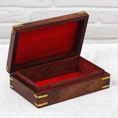 Шкатулка дерево "Большой цветок" 13х20х6 см