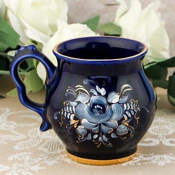 Чашка "Голубая Рапсодия", кобальт, кр зол