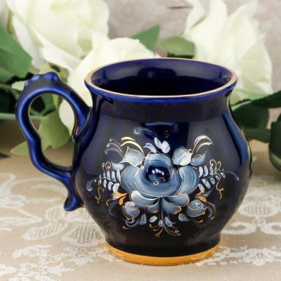 Чашка "Голубая Рапсодия", кобальт, кр зол