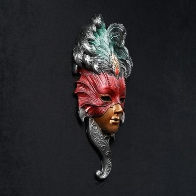 Венецианская маска "Сова"  28см золото МИКС