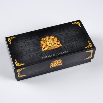 Трубка "Командор" с черным резным раструбом, 14 см