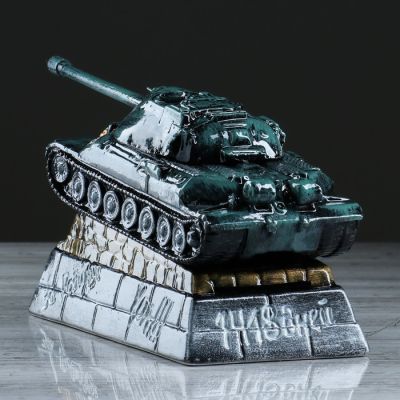 Копилка "Танк ИС-7", глазурь, разноцветная, 16 см, микс