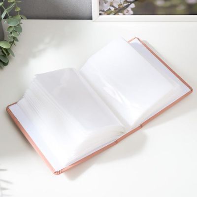 Фотоальбом "Розовый" на 100 фото 10х15 см, 12,5х5х17 см.  ПП карм.