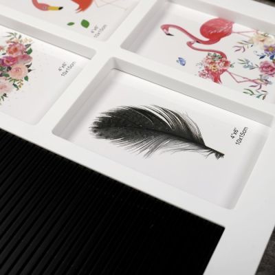 Фоторамка пластик на 8 фото 10х15 см+доска для записок 29х29 см+буквы "Стиль" белая 35х74см