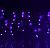 Гирлянда уличная "Бахрома" (Ш:4 м, В:0,6 м, нить темная, фиолет)