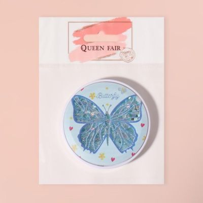 Зеркало складное «Butterflay», d 7 см, с увеличением, разноцветное