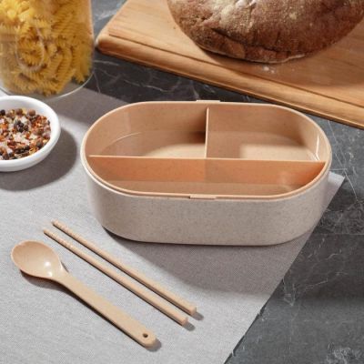 Ланч-бокс "Хочу жрать и пресс...", палочки для еды,ложка, 800мл, 20 х 7 см