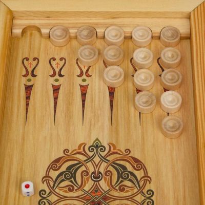 Настольная игра 2 в 1 "В бане генералов нет": шашки, нарды, доска 40 х 40 см, микс