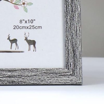 Фоторамка пластик 20х25 см "Серо-чёрная древесина" 27,5х22,5х0,9 см