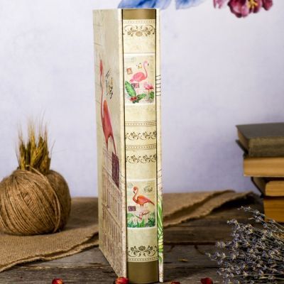 Фотоальбом на 300 фото 10х15 см "Фламинго в папоротнике" в коробке МИКС 33,5х23х5,5 см