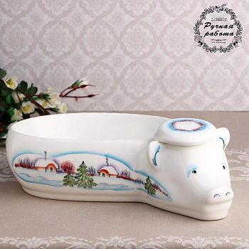 Лоток для мясных блюд «Василёк», 27х10х18 см, 500 мл 1 сорт