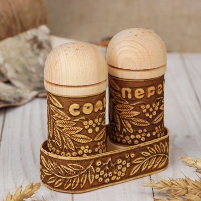 Набор для специй «Природа», микс, 10×5×9 см, береста