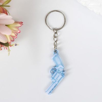 Брелок пластик "Пистолет" цветной МИКС 4,5х3 см