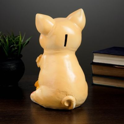 Копилка "Поросенок большой с мешком" 24см  МИКС