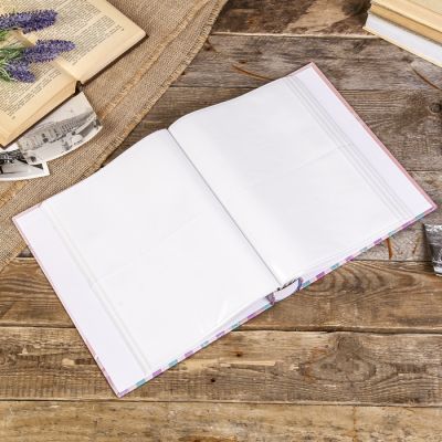 Фотоальбом на 200 фото 13х18 см "Письма" золотая обводка, в коробке МИКС 29,5х23х5,5 см