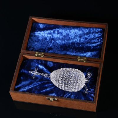 Колокольчик сувенирный "Яйцо хрустальное, ручной работы, в подарочном сундуке