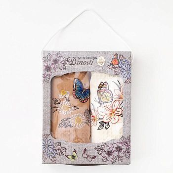 Набор вафельных полотенец Полет бабочек 33х60 см, 100% хл, 2 шт