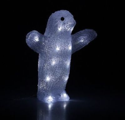 Фигура акрил. "Пингвин белый" (29х16 см.)