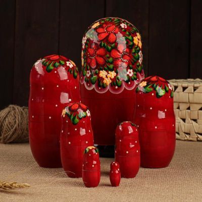 Матрёшка 7-ми кукольная "Лара"  , 23-25см, ручная роспись.