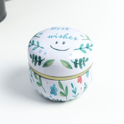 Шкатулка металл "Смайлик в цветах" МИКС 8х8х8 см