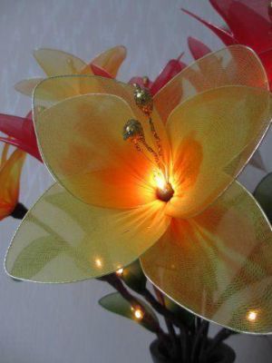 Светильник-букет «Lily оранжевый с красным» Art 209