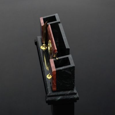 Набор настольный "Элит с часами", с 2 стаканами, лемезит, доломит