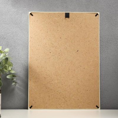 Фоторамка пластик L-5 21х30 см, слоновая кость, с небьющимся стеклом