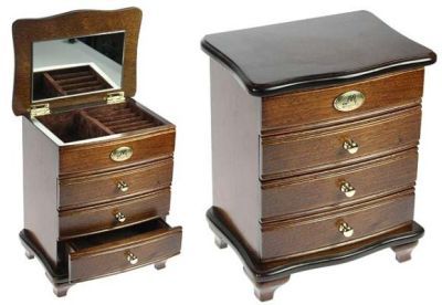 Шкатулка ювелирная MORETTO 4-х ярусная №568 (17x13x22 см)