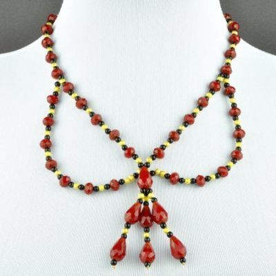 Авторские бусы  Кошачий глаз  "Эльвина" арт.КР-967