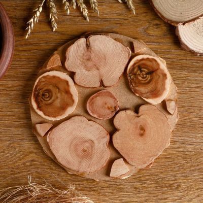 Подставка под горячее «Мозаика из ромбов», D=20 см, разные породы деревьев