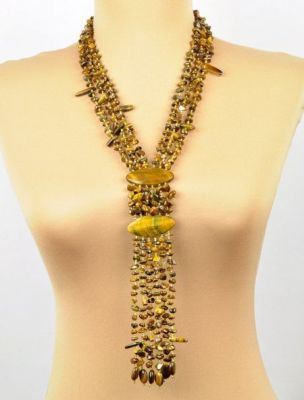 Колье Тигровый Глаз "Ребекка" арт.П2563