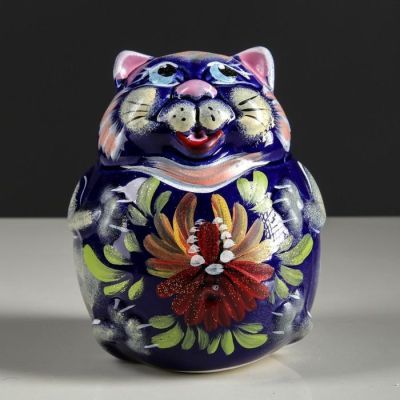 Копилка "Кот Колобок", покрытие лак, разноцветная, 17 см, микс